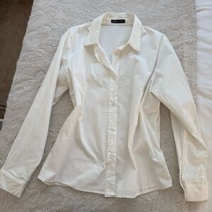 SHEIN White Button-Down Collared Shirt